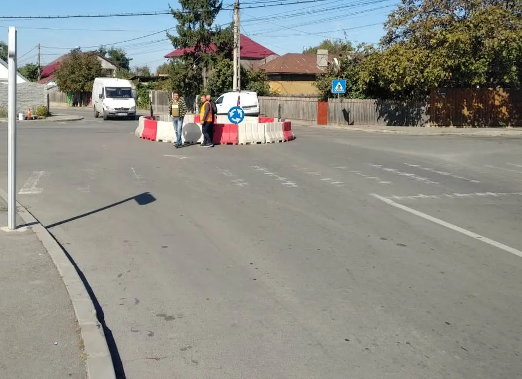 Sens giratoriu nou într-un cartier din Slatina