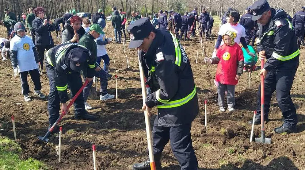 Salvatorii ISU Olt s-au alăturat campaniei „Luna Plantării Arborilor”