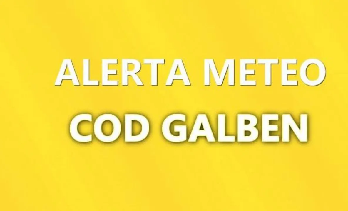 Cod galben de vreme rea, în judeţul Olt, până joi dimineaţa