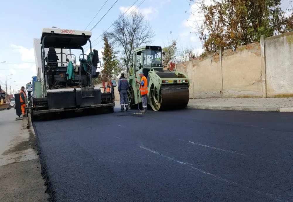 Stradă din Slatina, supralărgită în zona industrială a oraşului