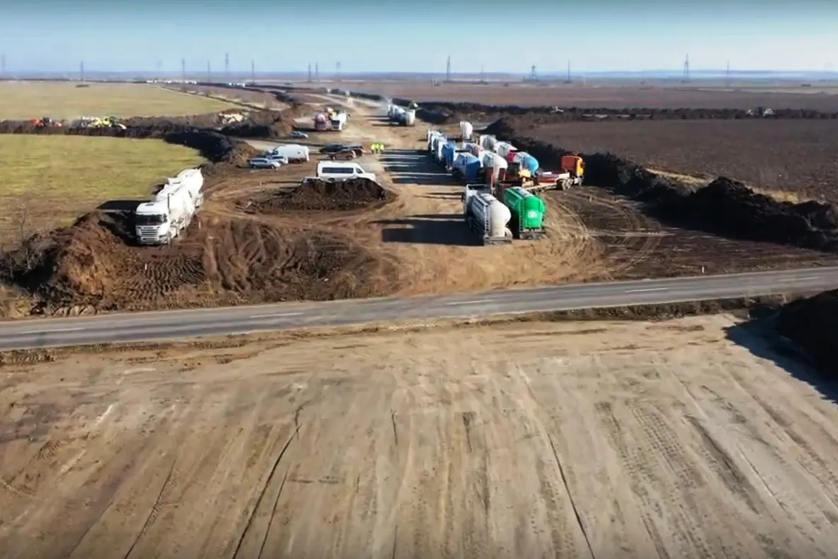 VIDEO - Viitoarea Centură a Slatinei, filmată cu drona. Cum se vede drumul expres Craiova-Piteşti de la înălţime