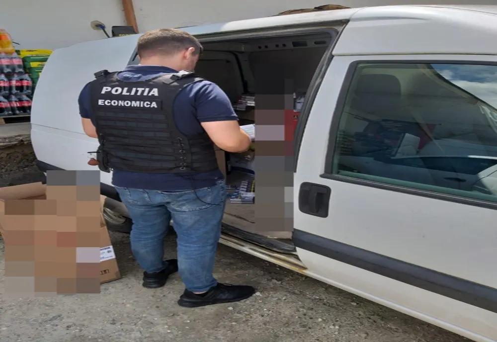    Poliţiştii din Olt au confiscat mii de pachete de ţigări şi sute de sticle de băuturi