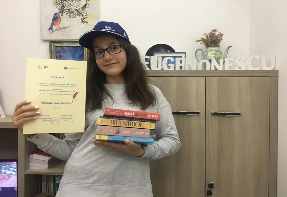 Un eseu despre Nadia Comăneci i-a adus un premiu de la COSR unei eleve din Slatina
