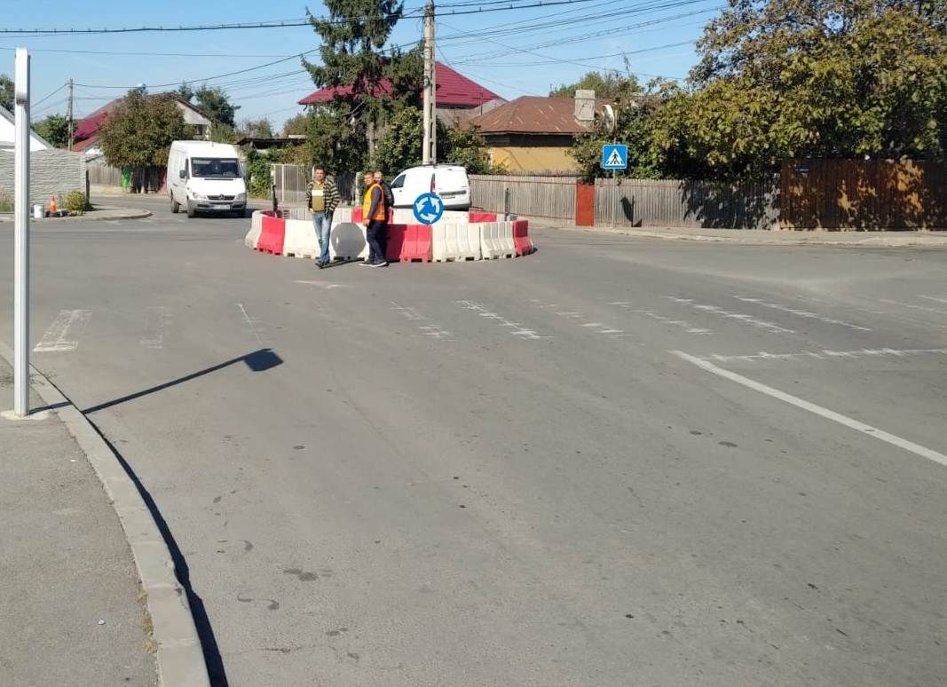 Sens giratoriu nou într-un cartier din Slatina