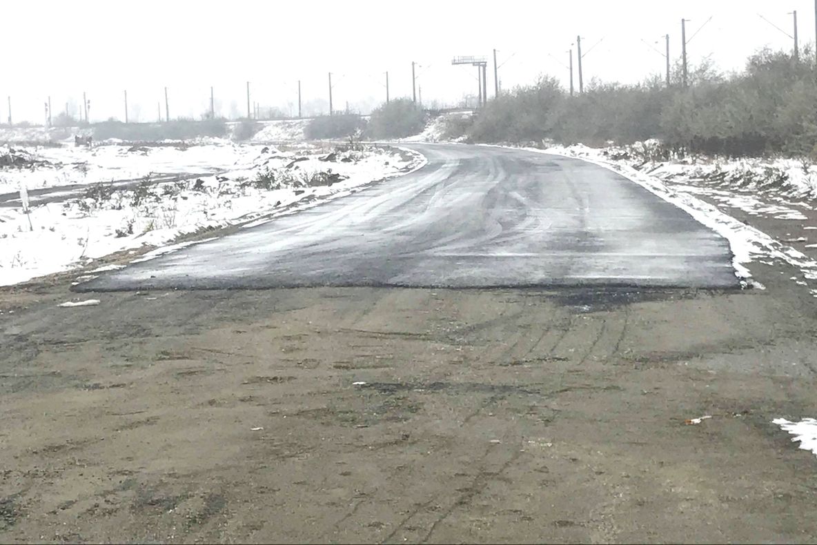 A doua centură de ocolire a Caracalului. Lucrările au fost sistate din cauza vremii nefavorabile