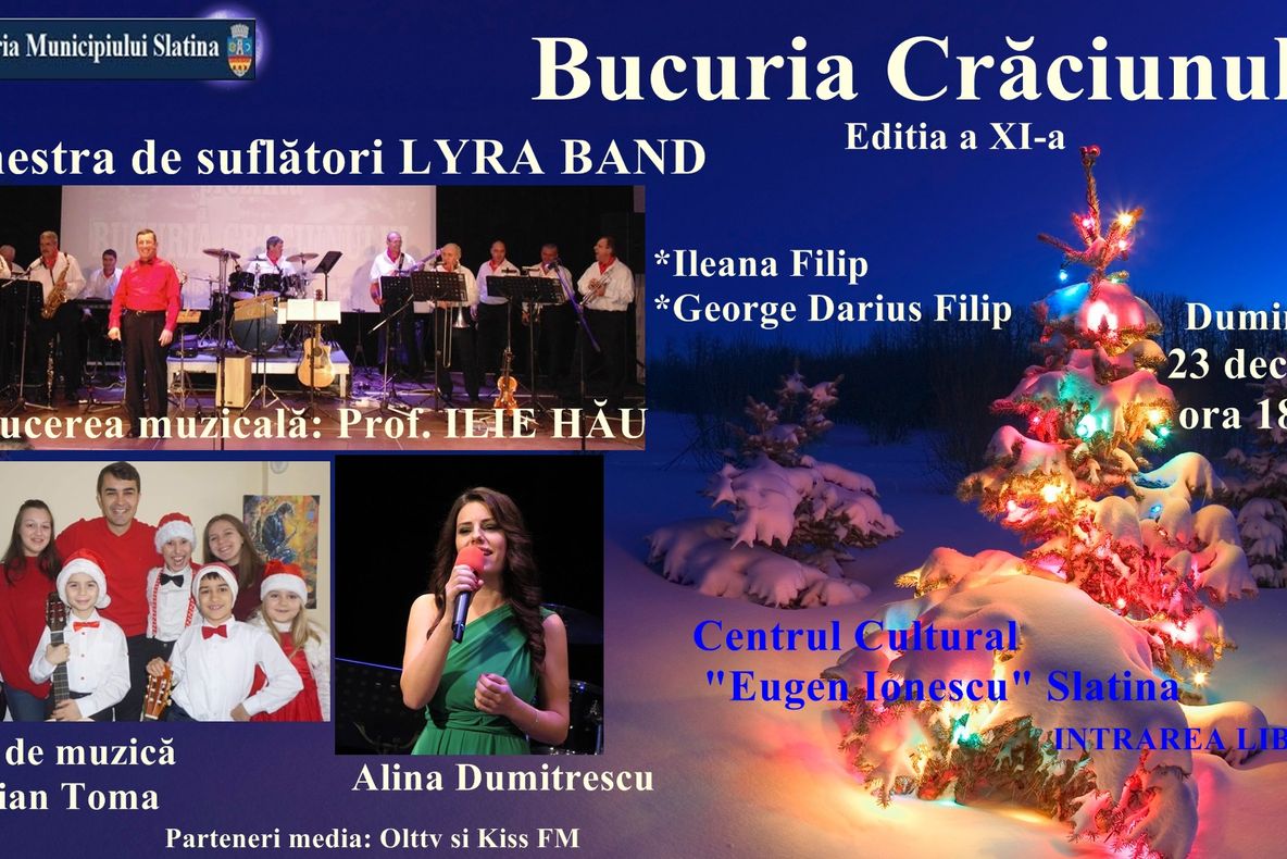 „Bucuria Crăciunului”, concert extraordinar la Centrul Cultural „Eugen Ionescu”