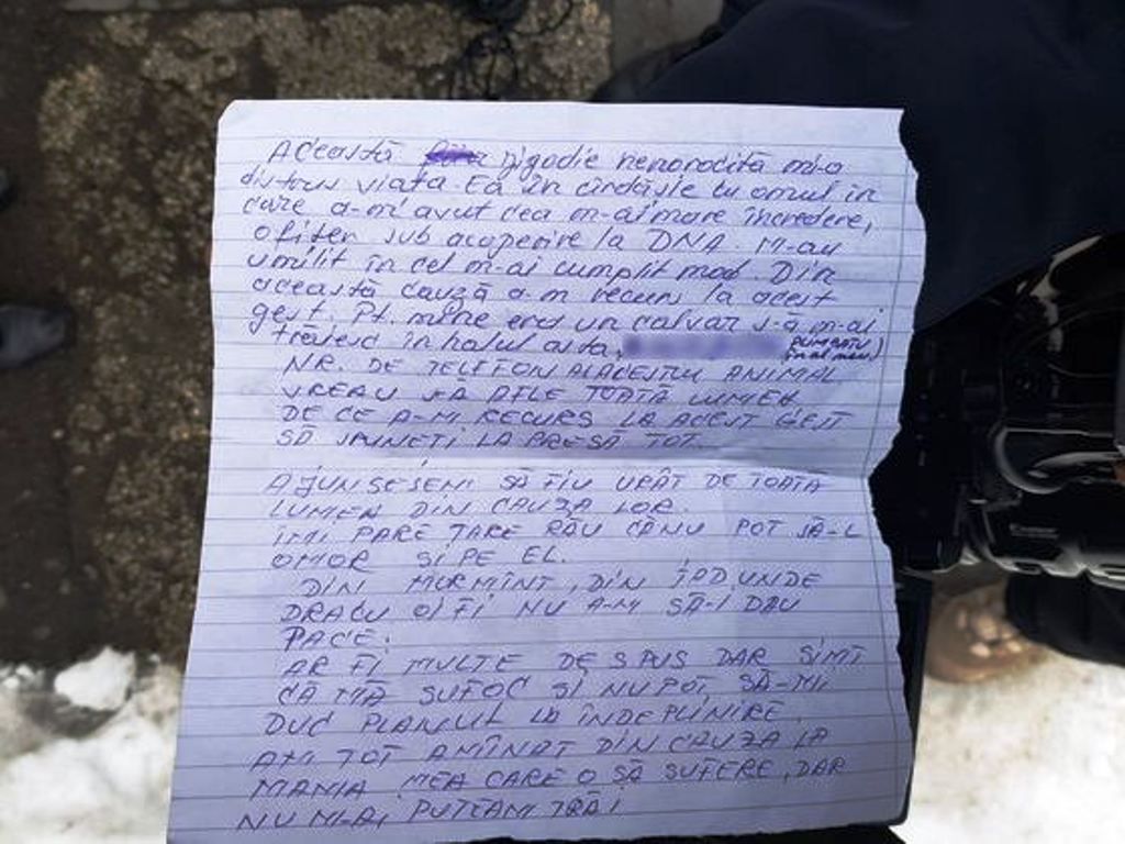 Crima de la Psihiatria Slatina, după un an. Ce s-a întâmplat cu poliţistul indicat în biletul de adio al criminalului