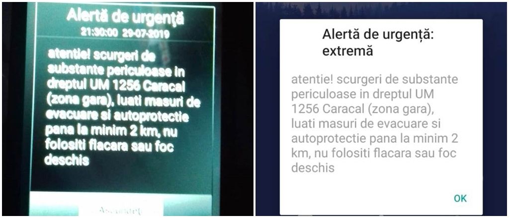 Panică în Caracal: Tren cu 20 de vagoane de propilenă, în pericol să explodeze. Populaţia, anunţată prin Ro-Alert să evacueze pe o zonă de 2 kilometri