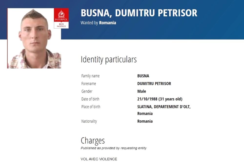 Un slătinean este pe lista "Most Wanted" a Interpol