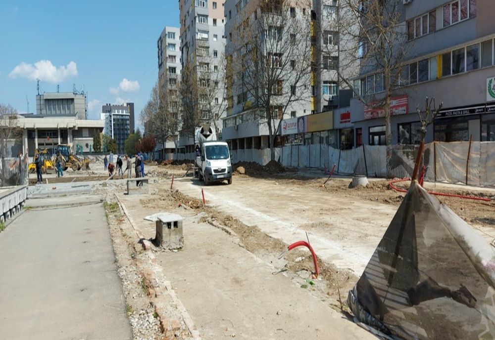 Esplanada din centrul Slatinei, gata în această toamnă