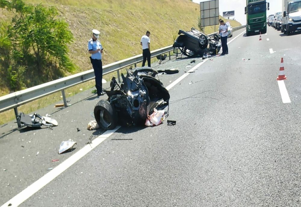 FOTO Accident teribil pe Autostrada A2. Persoane din Olt şi Dolj printre răniţi