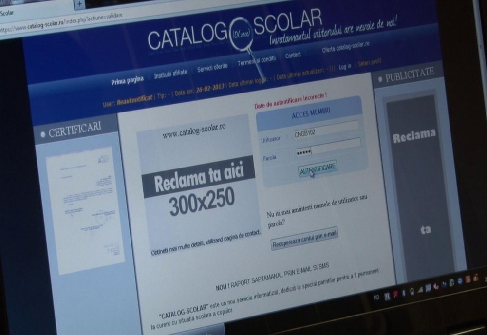 Olt: Şase şcoli din judeţ vor avea catalog electronic