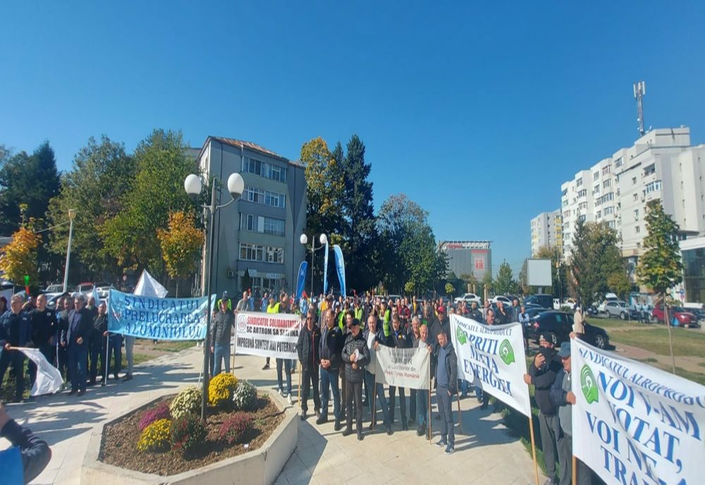 Miting împotriva sărăciei, în Slatina (VIDEO)