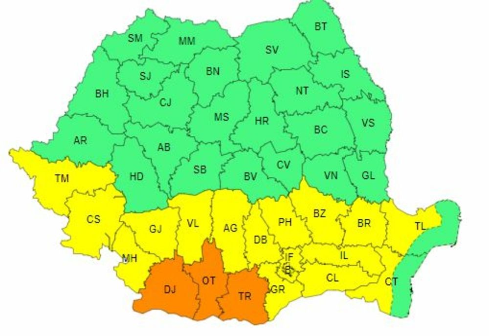 AVERTIZĂRI COD GALBEN ŞI COD PORTOCALIU DE CANICULĂ, VINERI ŞI SÂMBĂTĂ, ÎN APROAPE JUMĂTATE DIN ŢARĂ
