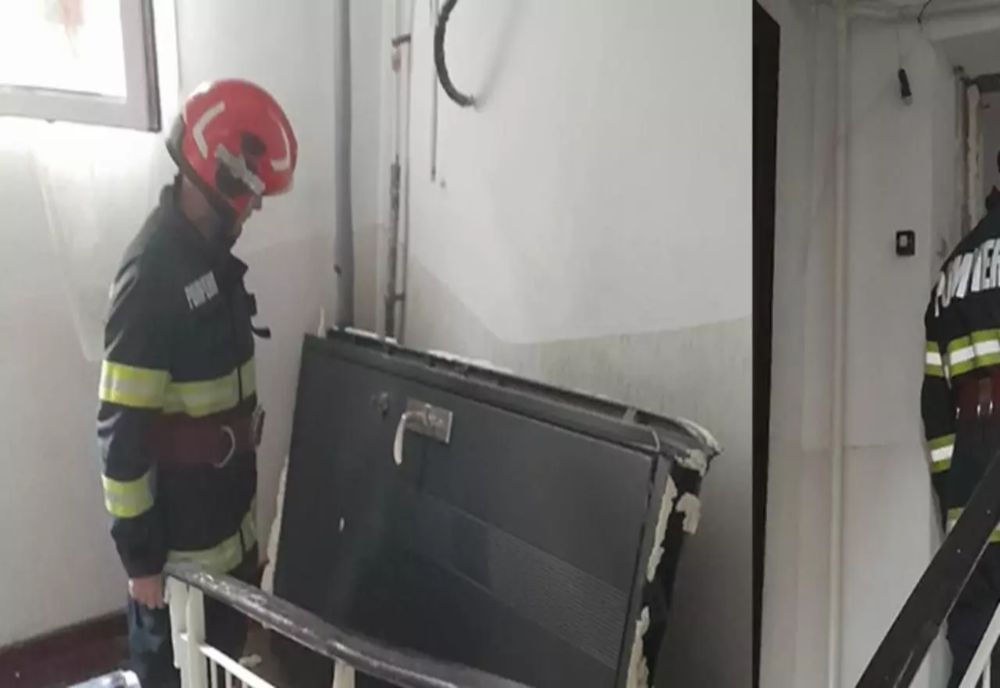 Explozie urmată de incendiu, într-un bloc din Balş