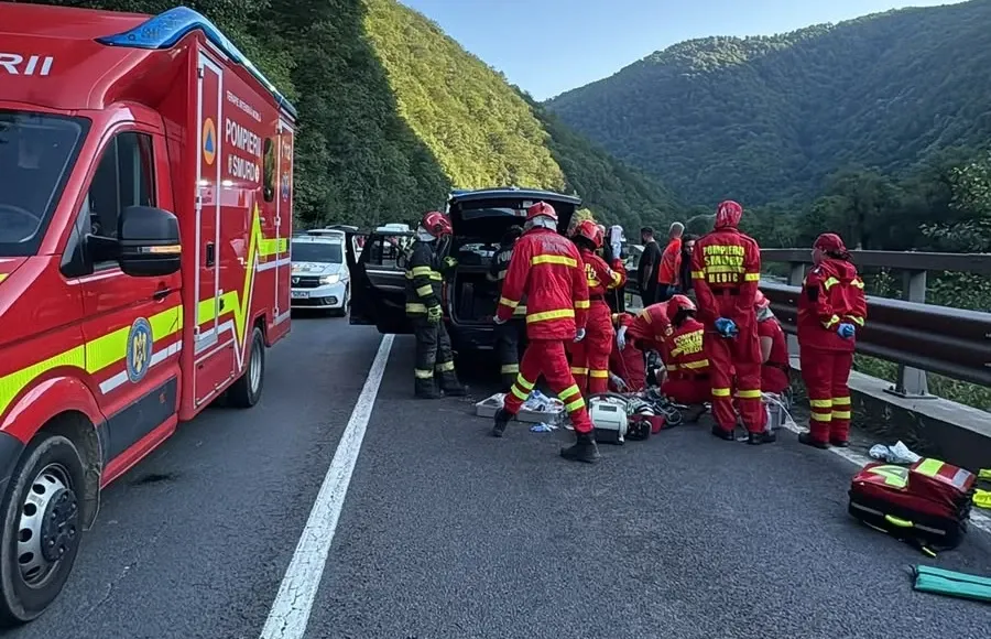 Accident pe DN7