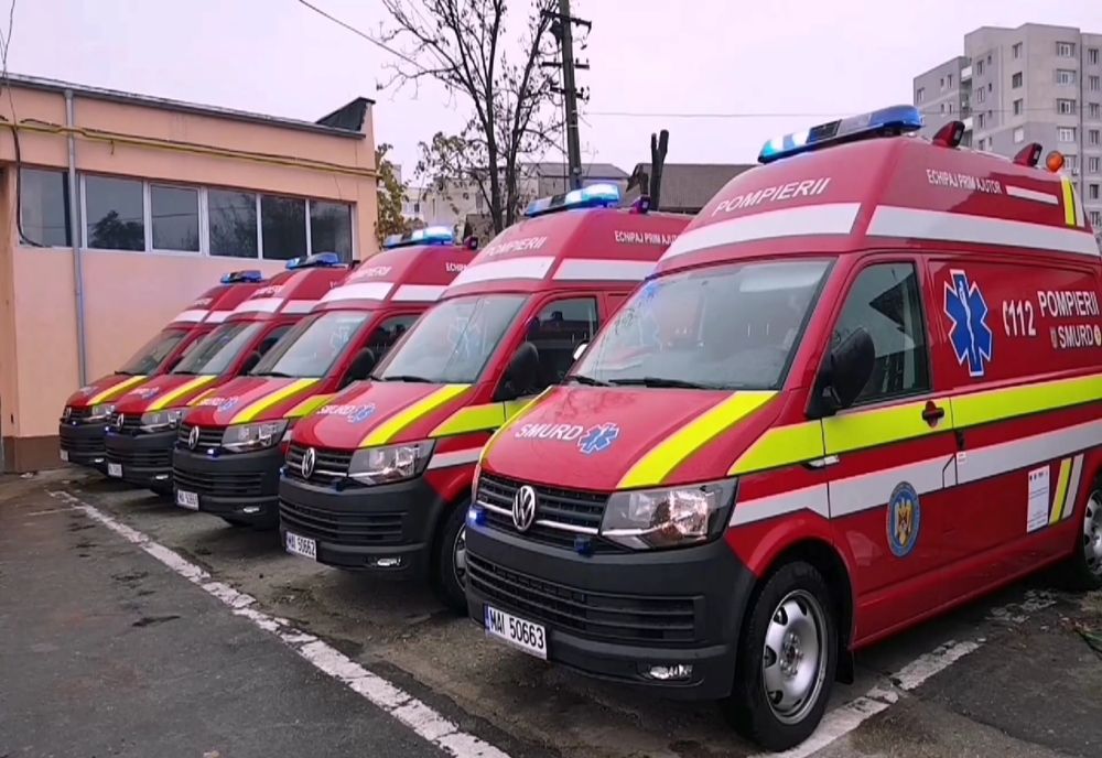 ISU Olt a primit cinci ambulanţe noi pentru SMURD - VIDEO