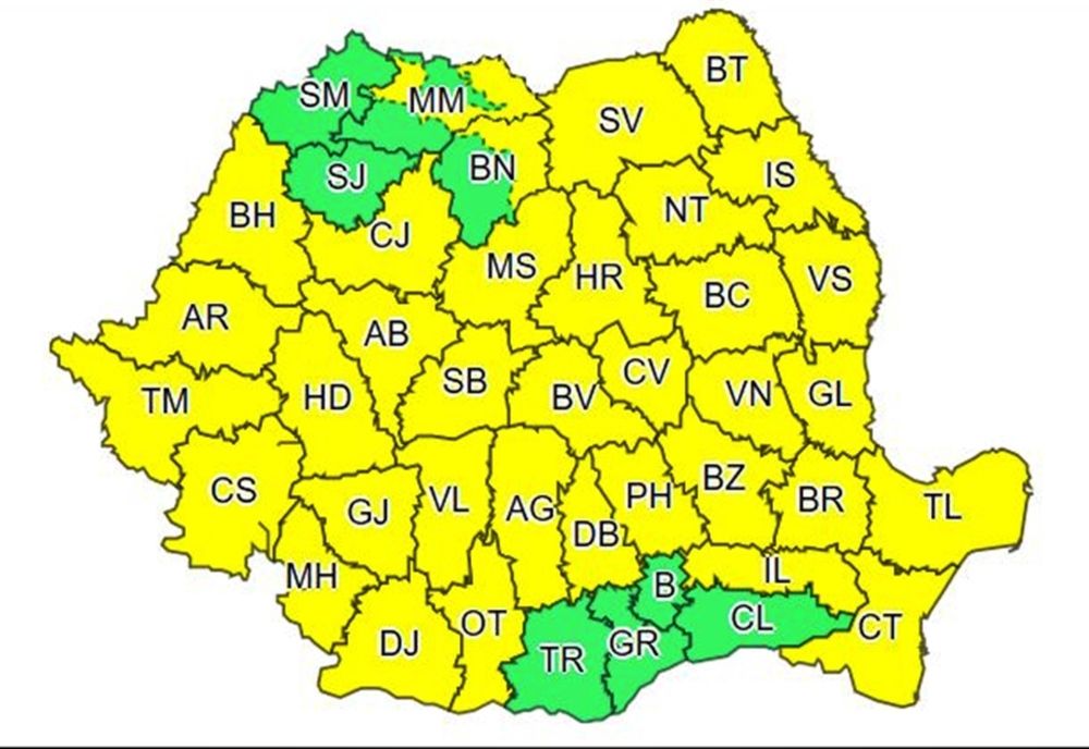 Vânt puternic în judeţul Olt. A fost emis Cod Galben