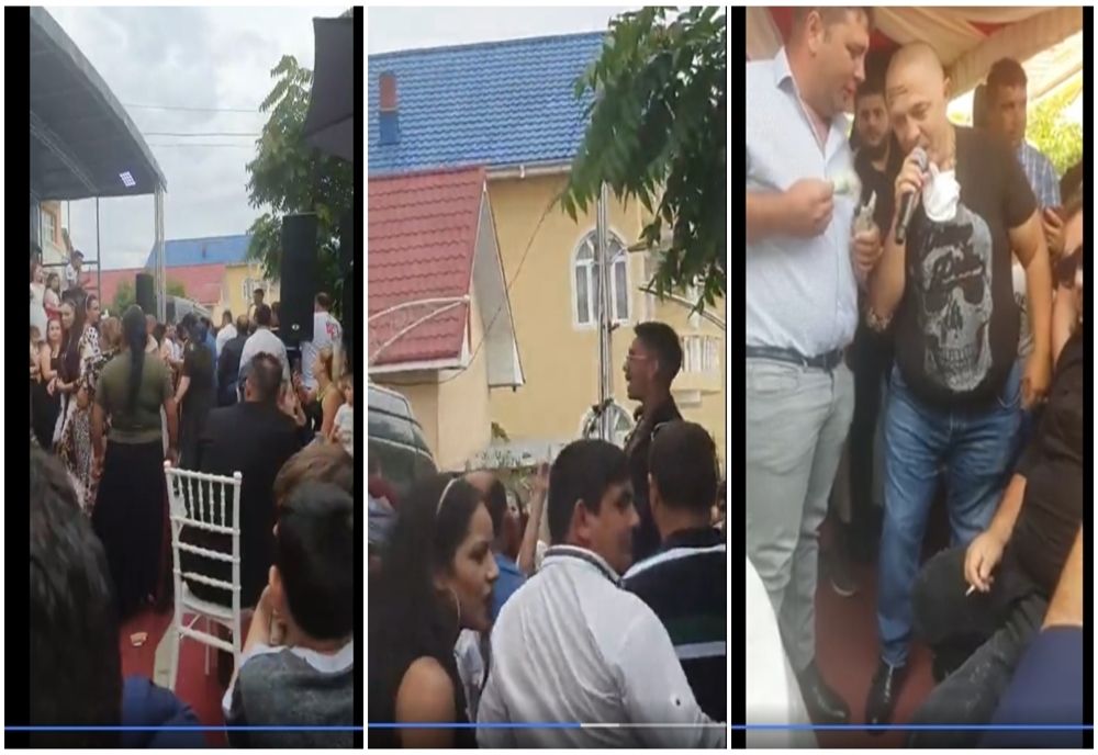 VIDEO: Imagini cu nunta din, spartă de poliţişti, unde a cântat Guţă