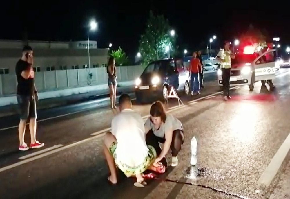 VIDEO. Un bărbat rănit GRAV, într-un accident rutier, pe trecerea de pietoni, în Slatina
