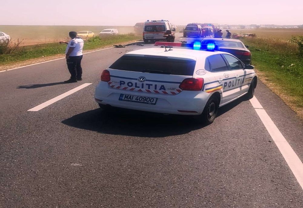 Accident pe un drum naţional din Olt. Traficul se desfăşoară alternativ