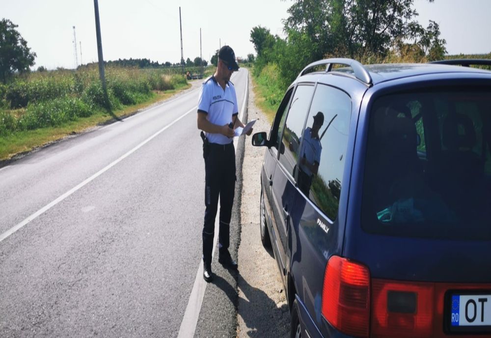 Luat de radar cu 124 km/oră, pe o stradă din Slatina