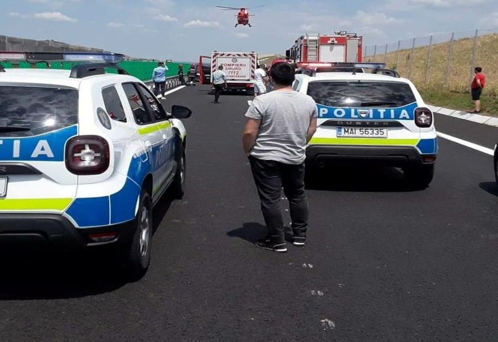 VIDEO. Accident provocat, pe Drumul Expres Craiova-Piteşti, de o şoferiţă care a mers patru kilometri pe contrasens