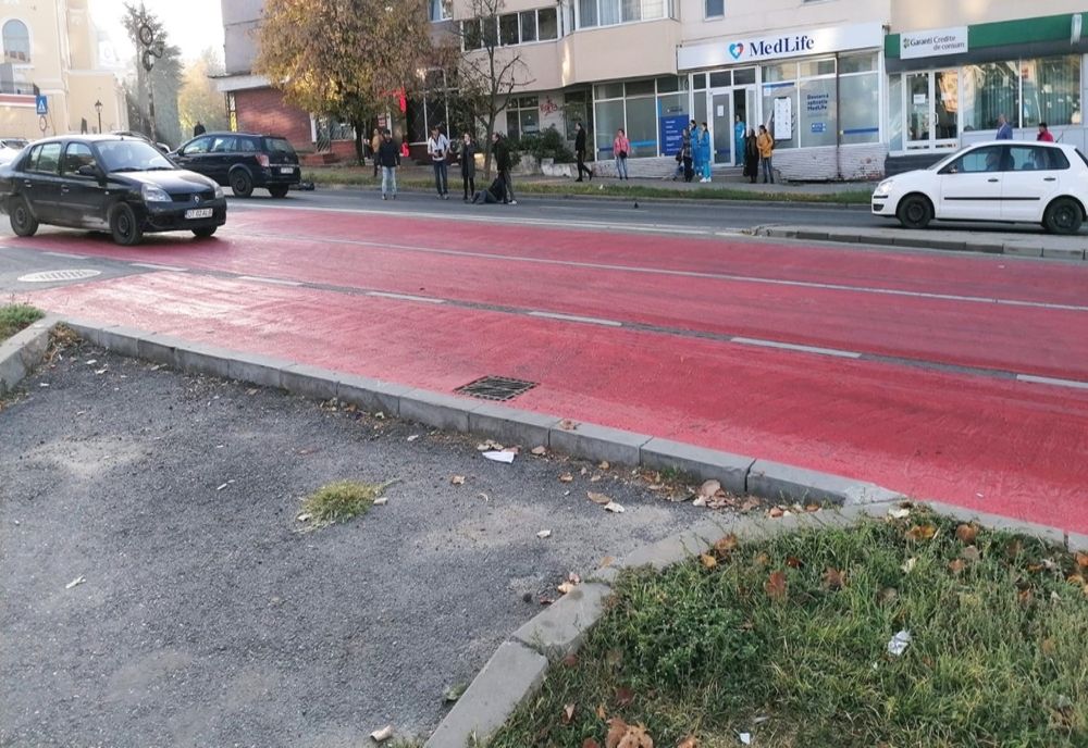 Pieton lovit pe trecerea de pietoni, la Slatina