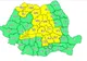Cod galben de instabilitate atmosferică temporar accentuată, cantități de apă însemnate
